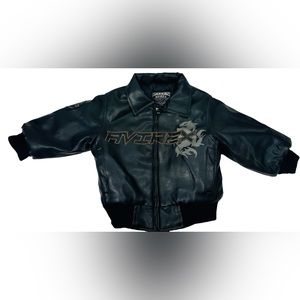 Vtg 2T Avirex faux leather bomber jacket‎